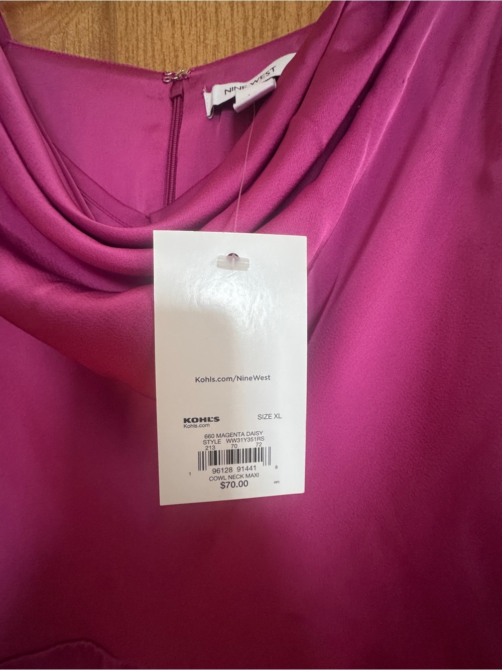 Magenta Spaghetti-Strap Ruffle Maxi Dress - Picture 3 of 6